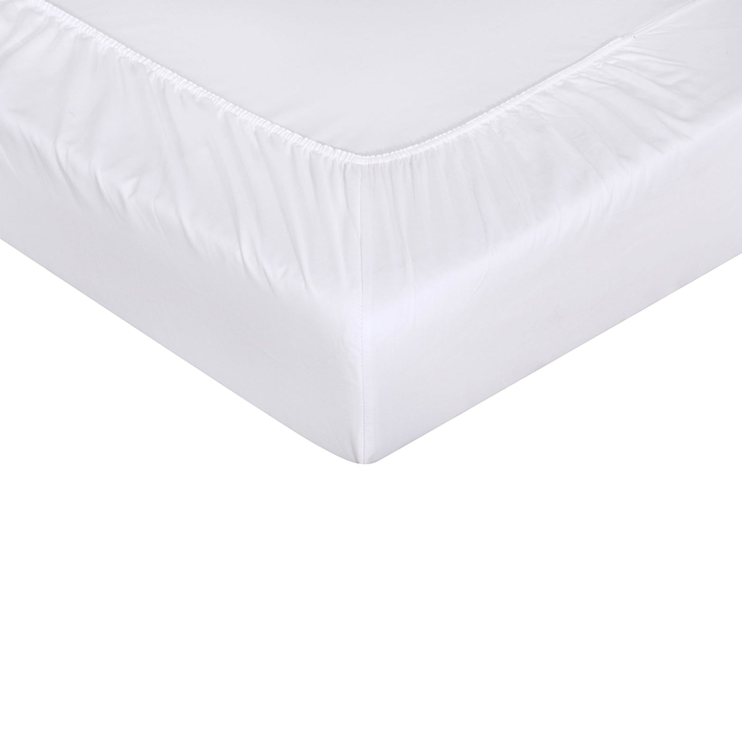 300 Thread Count  White Silky Soft Satin Fitted bed Sheets