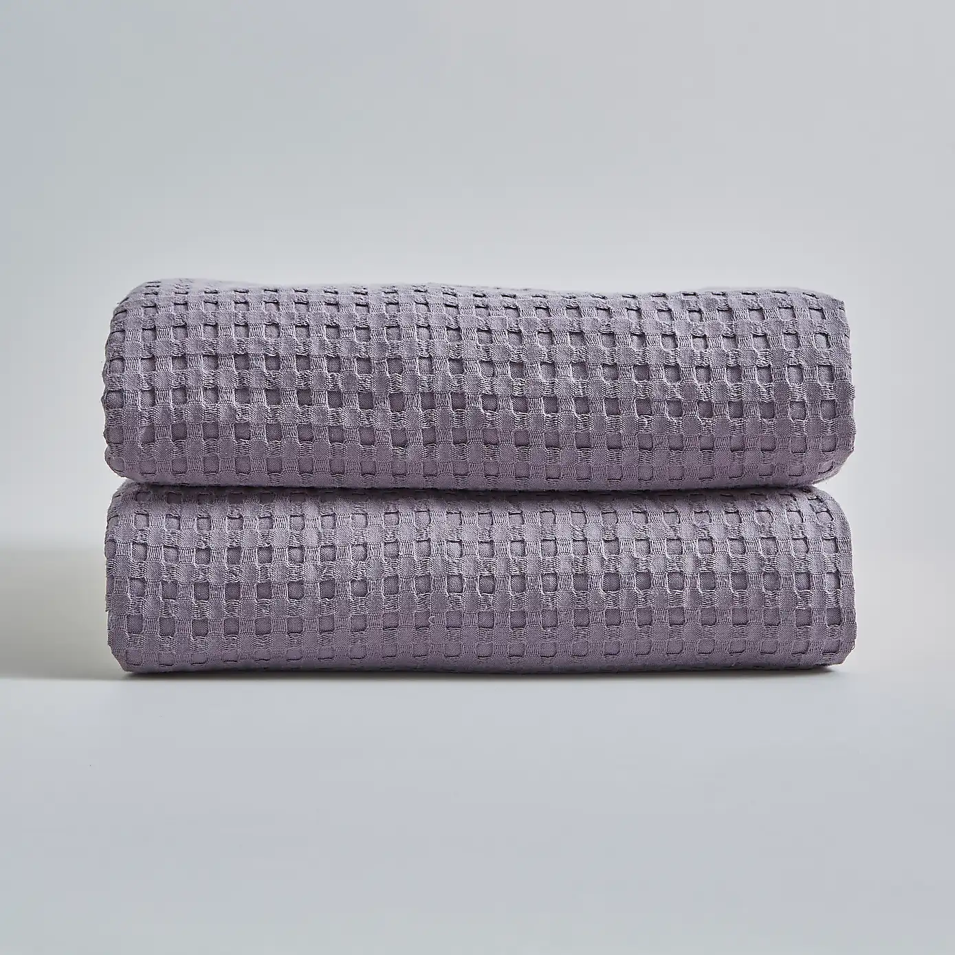 W-120cm-x-L-150cm-Cotton-Waffle-Throw-Lilac