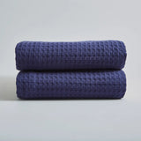 Cotton-Waffle-Throw-Royal Blue