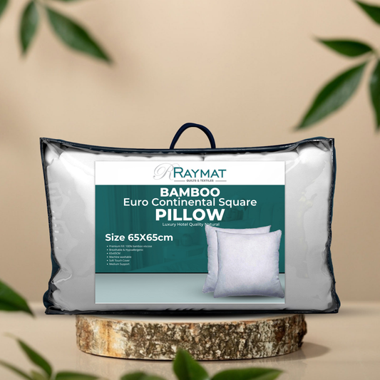 Bamboo Fibre Filled Continental Square Pillow