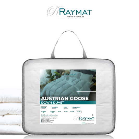 Raymat™ Luxury Austrian Goose Down Duvet - Single 5 Year Warranty