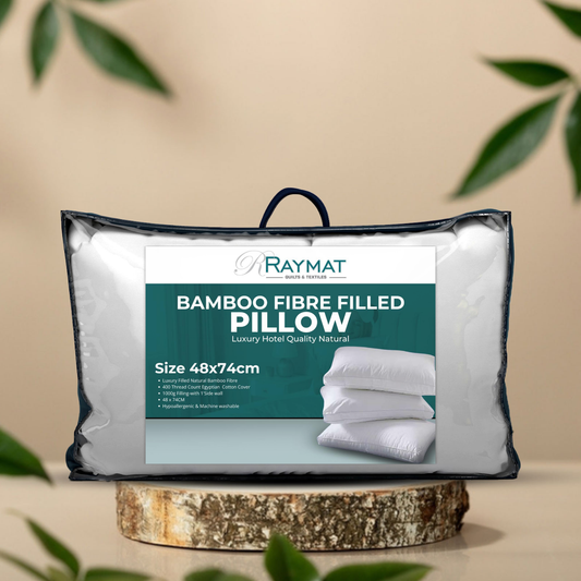 Bamboo Fiber Filled Pillows with Egyptian Cotton, 1000G