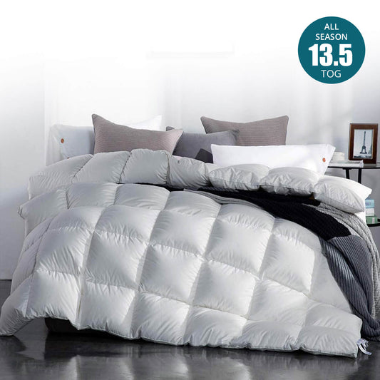 Raymat™ 100% Pure Luxury Canadian Goose Down Duvet - 13.5 Tog All Season | Combi Duvet 4.5 & 9.0 Tog