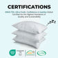 Bamboo Fibre Filled Pillows with Egyptian Cotton, 1000G