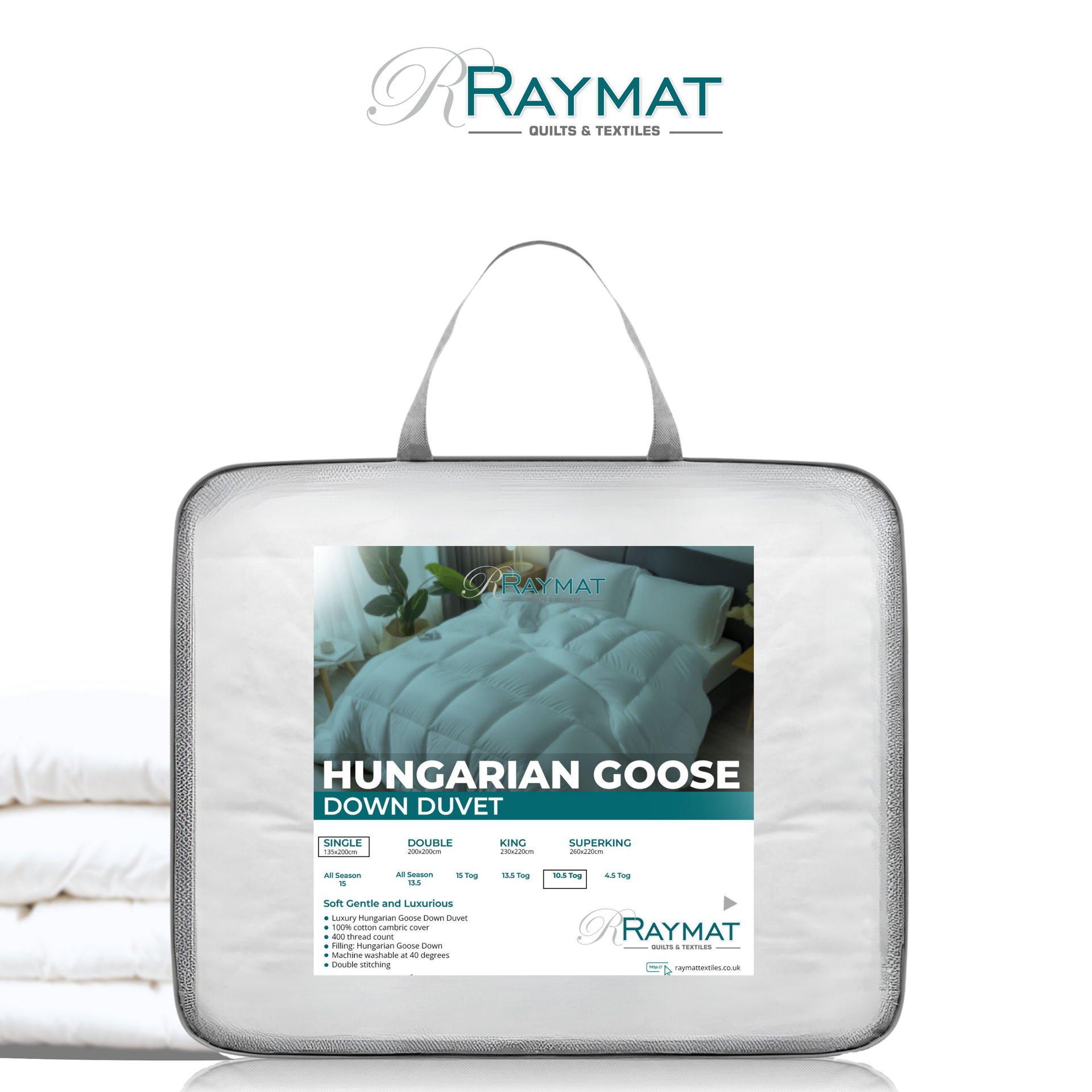 Hungarian Goose Down Duvet 10.5 Tog