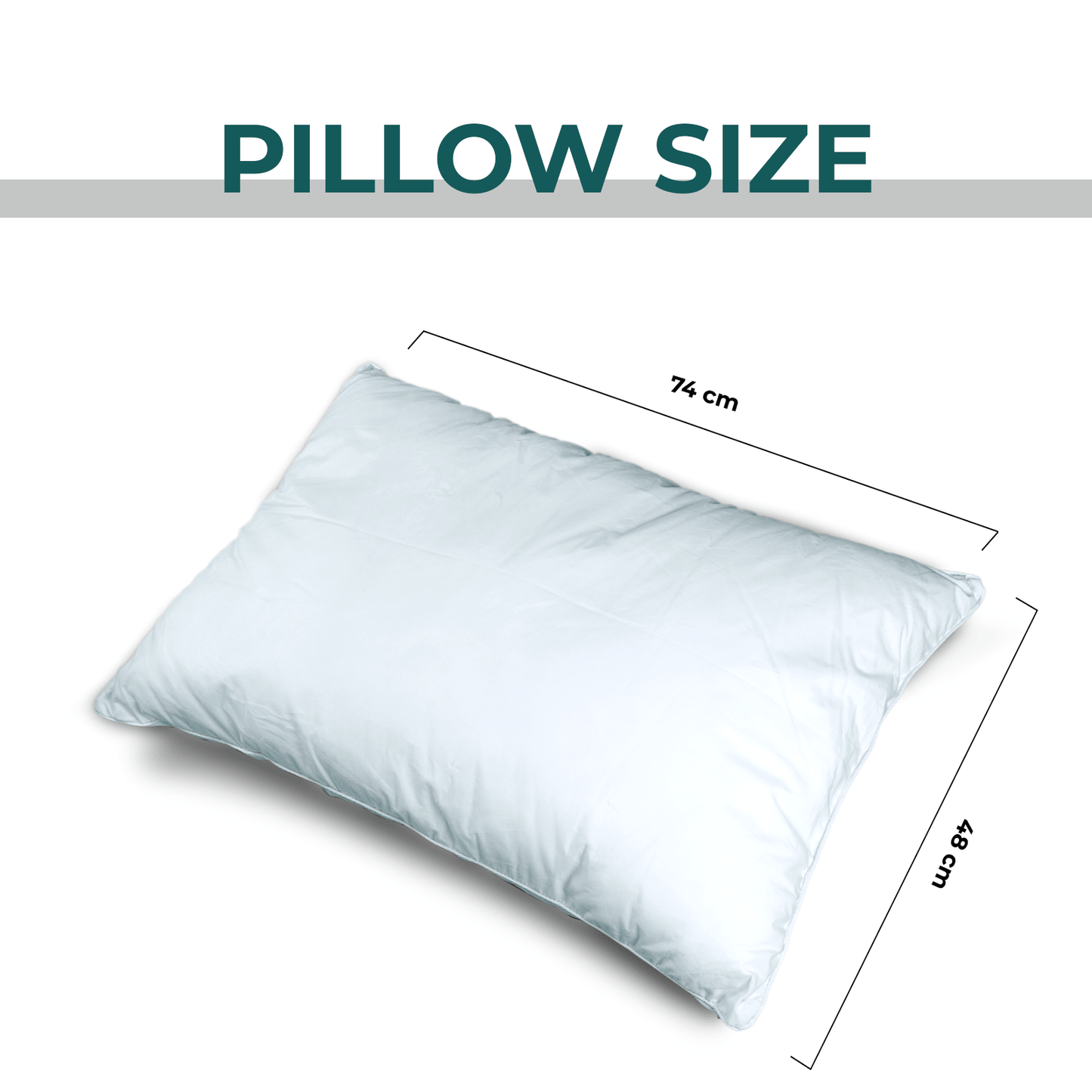 Bamboo Fibre Filled Pillows with Egyptian Cotton, 1000G