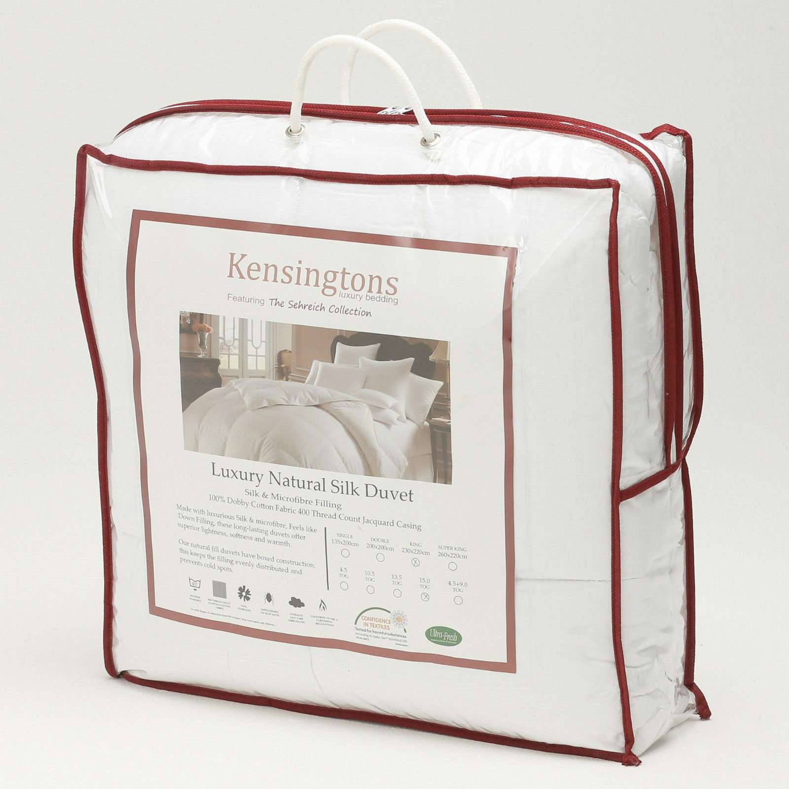 400 T/C Luxurious Natural Silk Microfibre Filled Single Bed Duvet –  Kensingtons